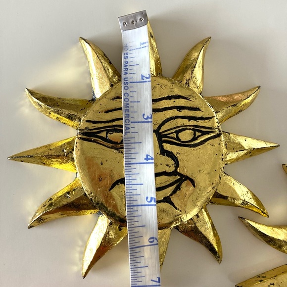 Boho Wooden Sun Wall Decor Set of 2 - Picture 6 of 6